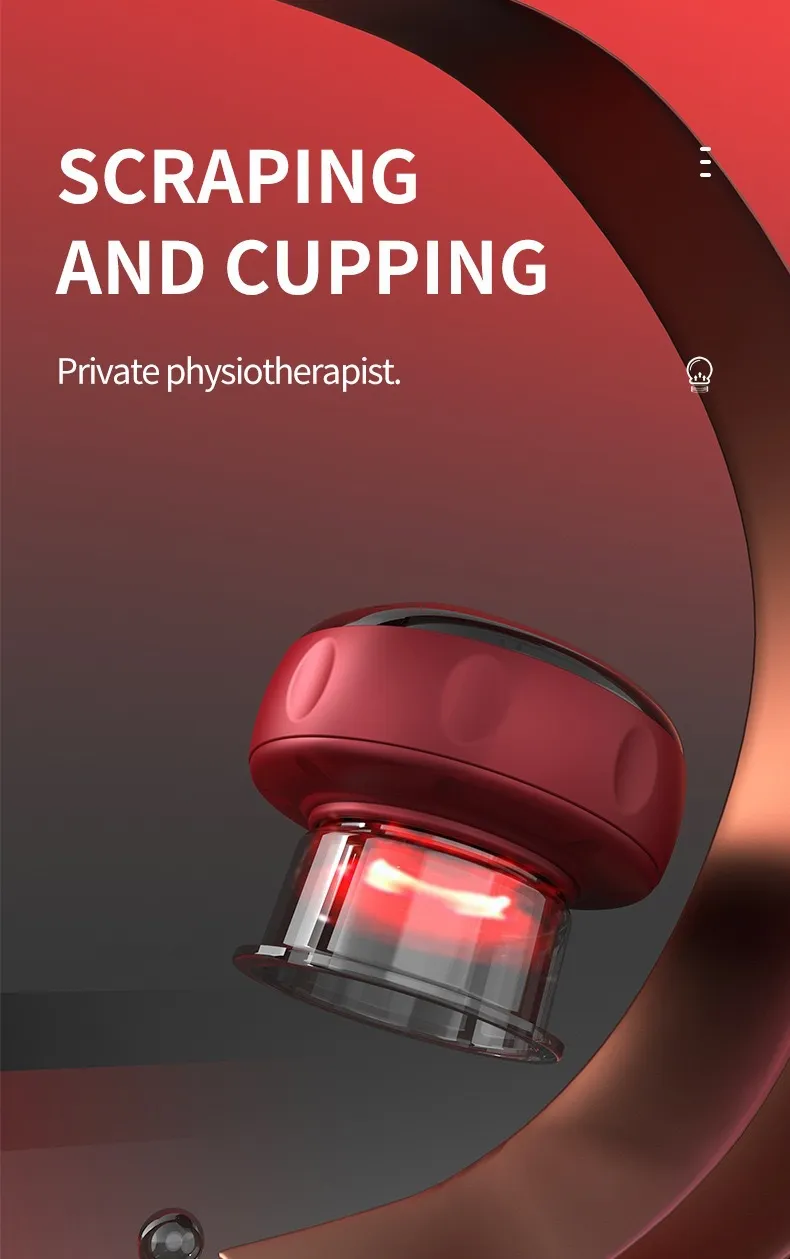 Cup Pro cupping device with red light glow